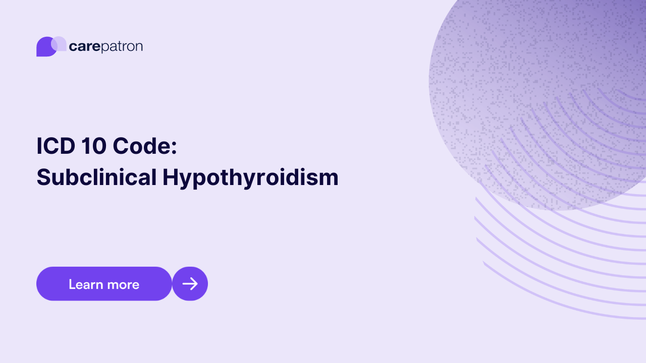 Subclinical Hypothyroidism ICD10CM Codes 2023
